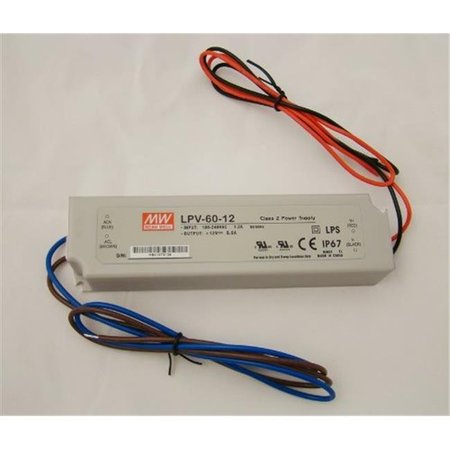 Led2020 LED2020 LPV-60-12 Waterproof 60 Watt LED Power Supply Driver Transformer LPV-60-12